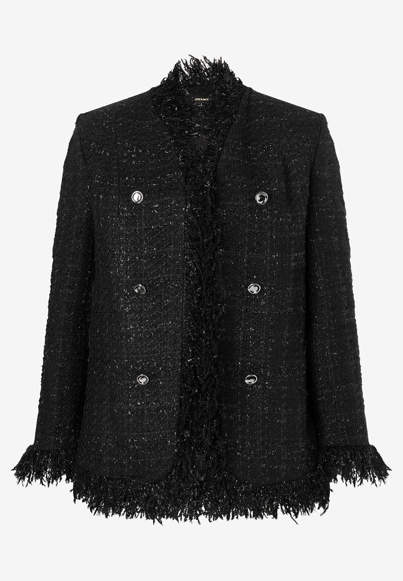 Bouclé-Blazer  schwarz  Party-Kollektion