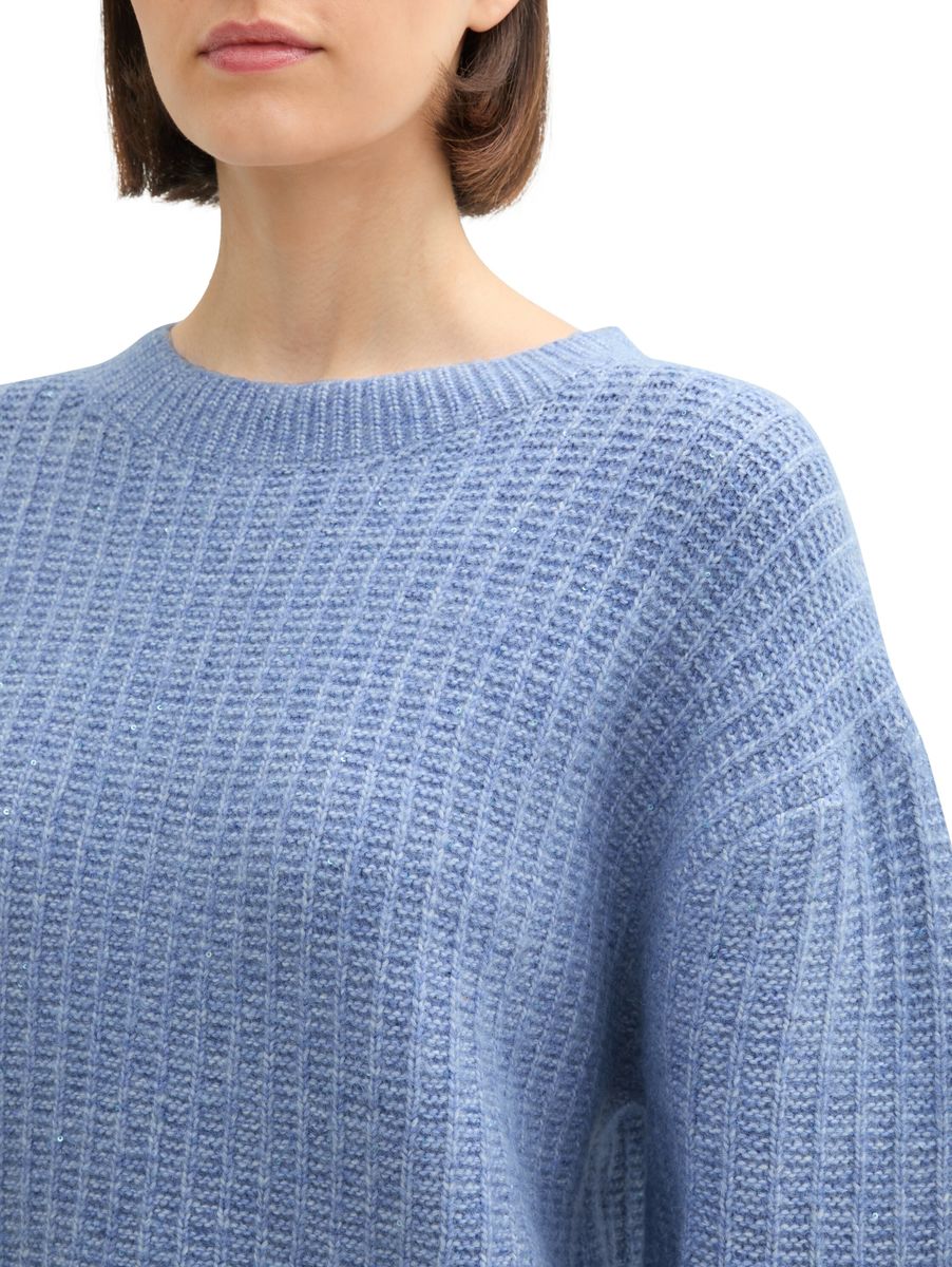 Strickpullover mit Pailletten