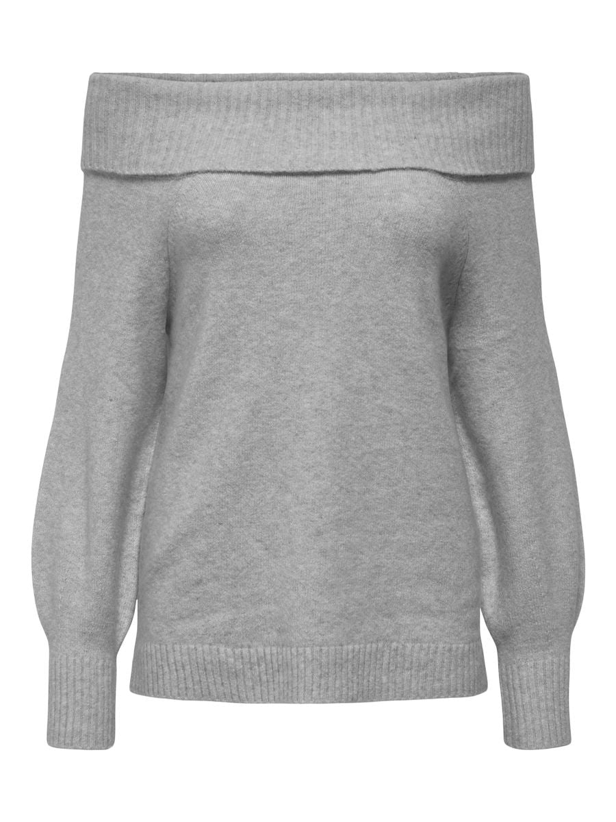 ONLJEANETT LIFE L/S OFF SHOULDER RP KNT