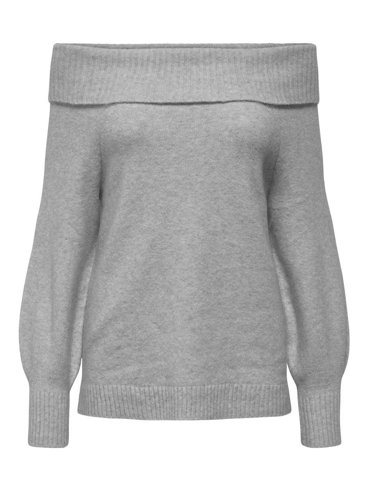 ONLJEANETT LIFE L/S OFF SHOULDER RP KNT