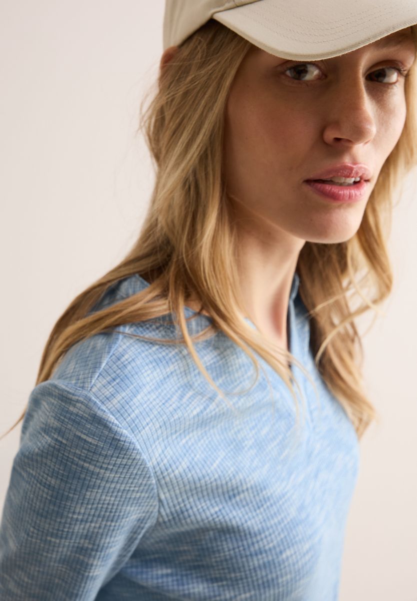 Shirt mit Rippstruktur