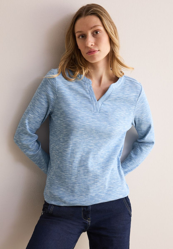 Shirt mit Rippstruktur
