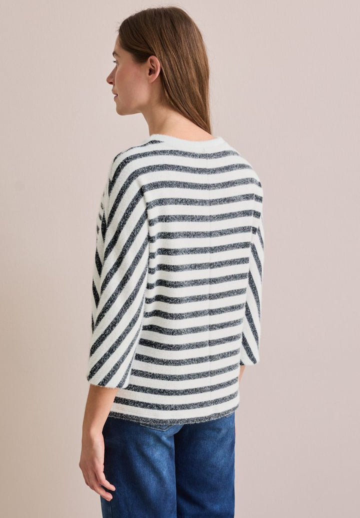Gestreiftes Federgarn Shirt