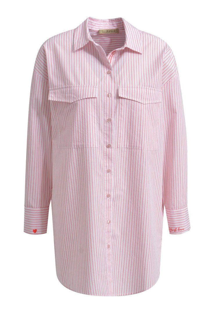 Striped Oversize Shirt Blouse