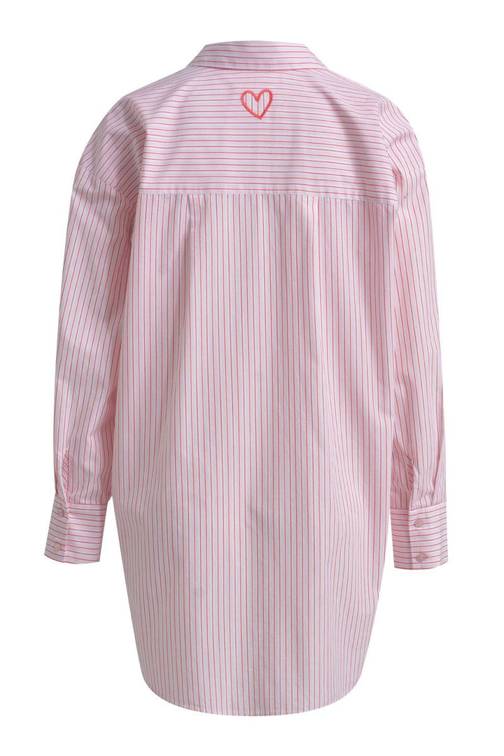 Striped Oversize Shirt Blouse