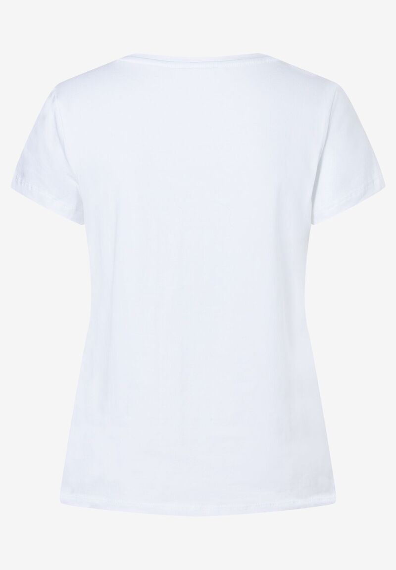 T-Shirt mit Pailletten-Roller  weiß  Frühjahrs-Kollektion