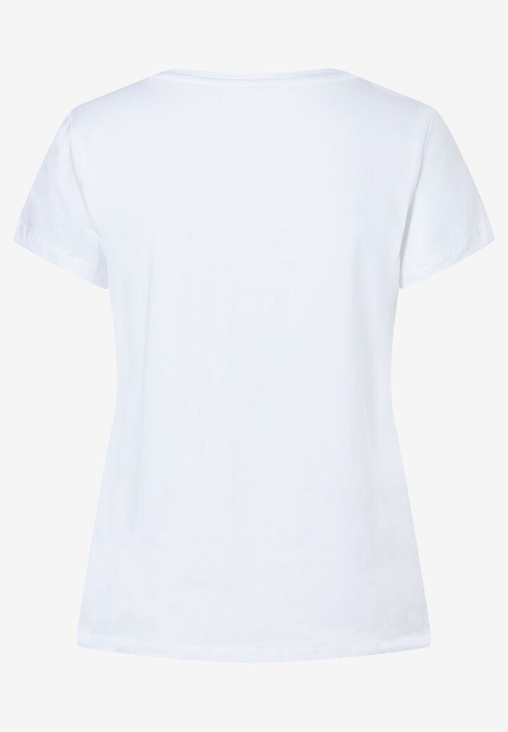 T-Shirt mit Pailletten-Roller  weiß  Frühjahrs-Kollektion