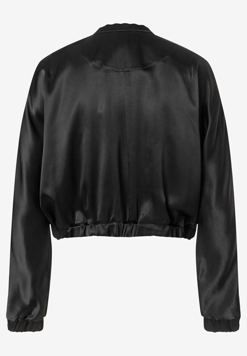 Satin-Blouson  schwarz  Frühjahrs-Kollektion