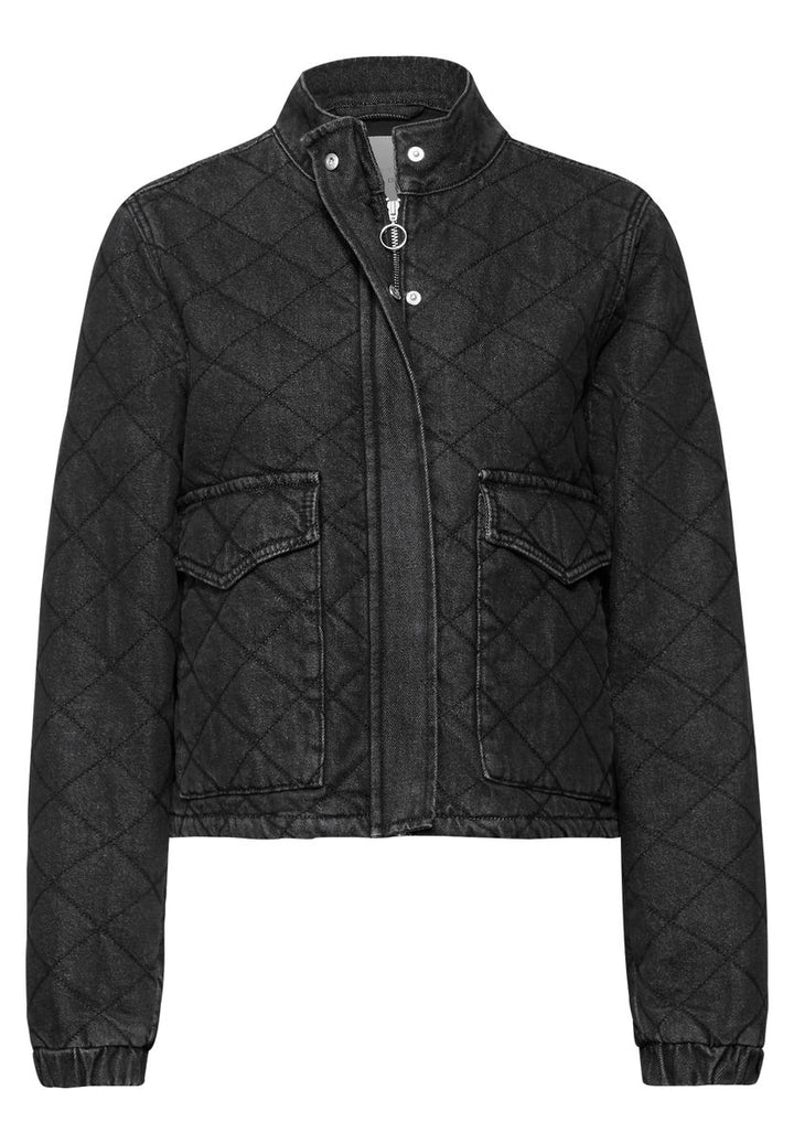 Jeansjacke in Stepp-Optik