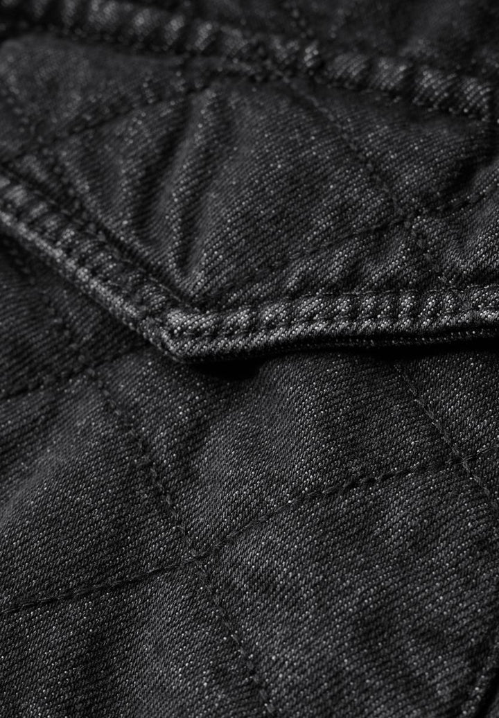 Jeansjacke in Stepp-Optik