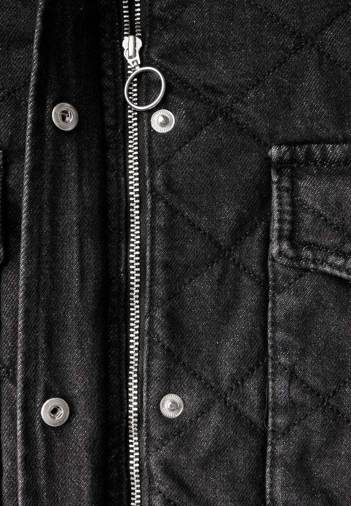 Jeansjacke in Stepp-Optik