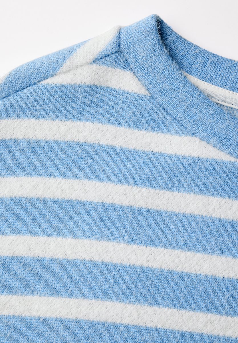 Gestreiftes Federgarn Shirt
