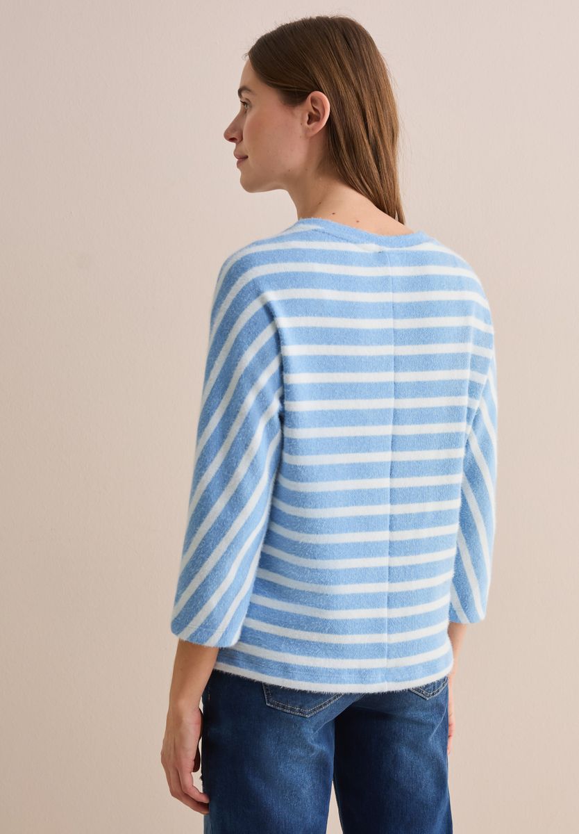 Gestreiftes Federgarn Shirt