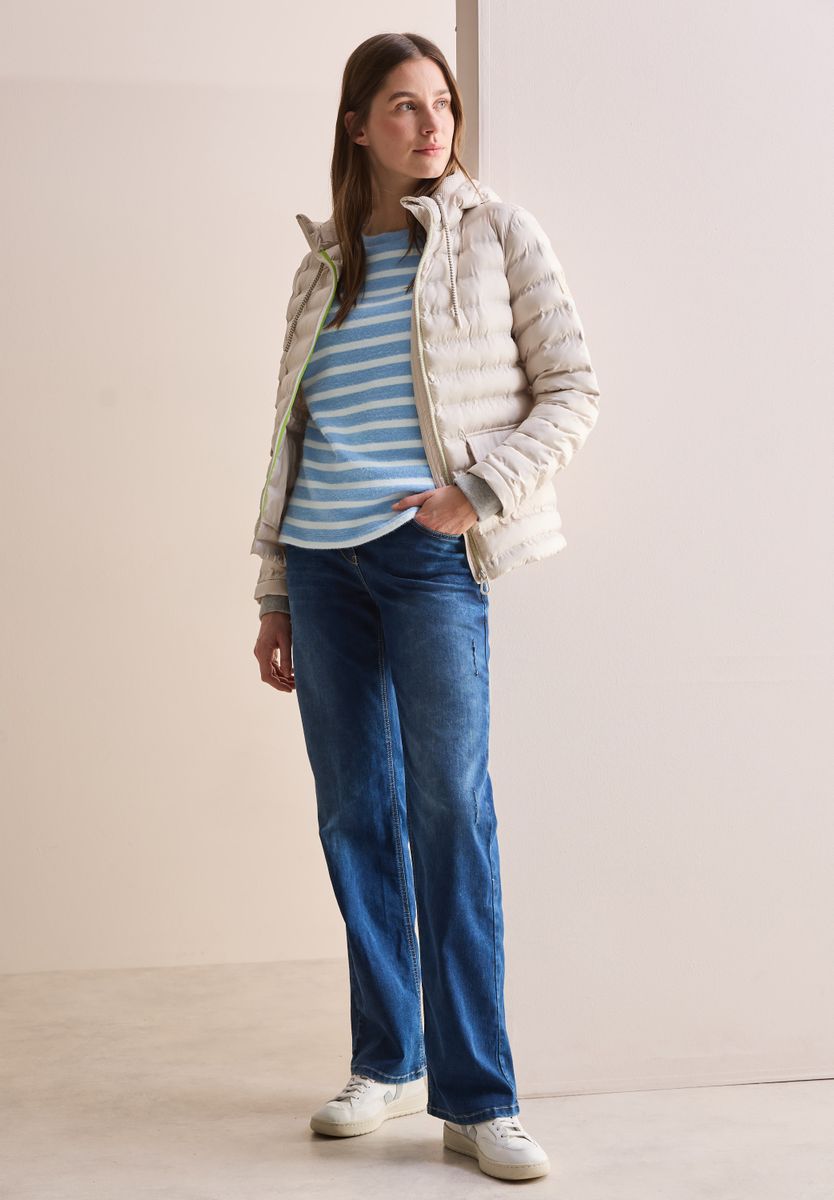 Gestreiftes Federgarn Shirt