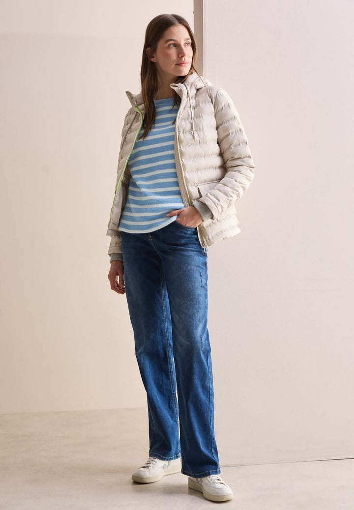 Gestreiftes Federgarn Shirt