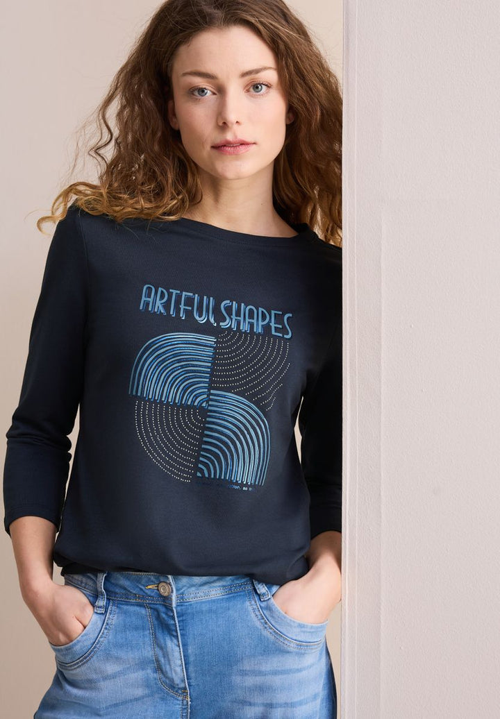 Shirt mit Schimmer-Print