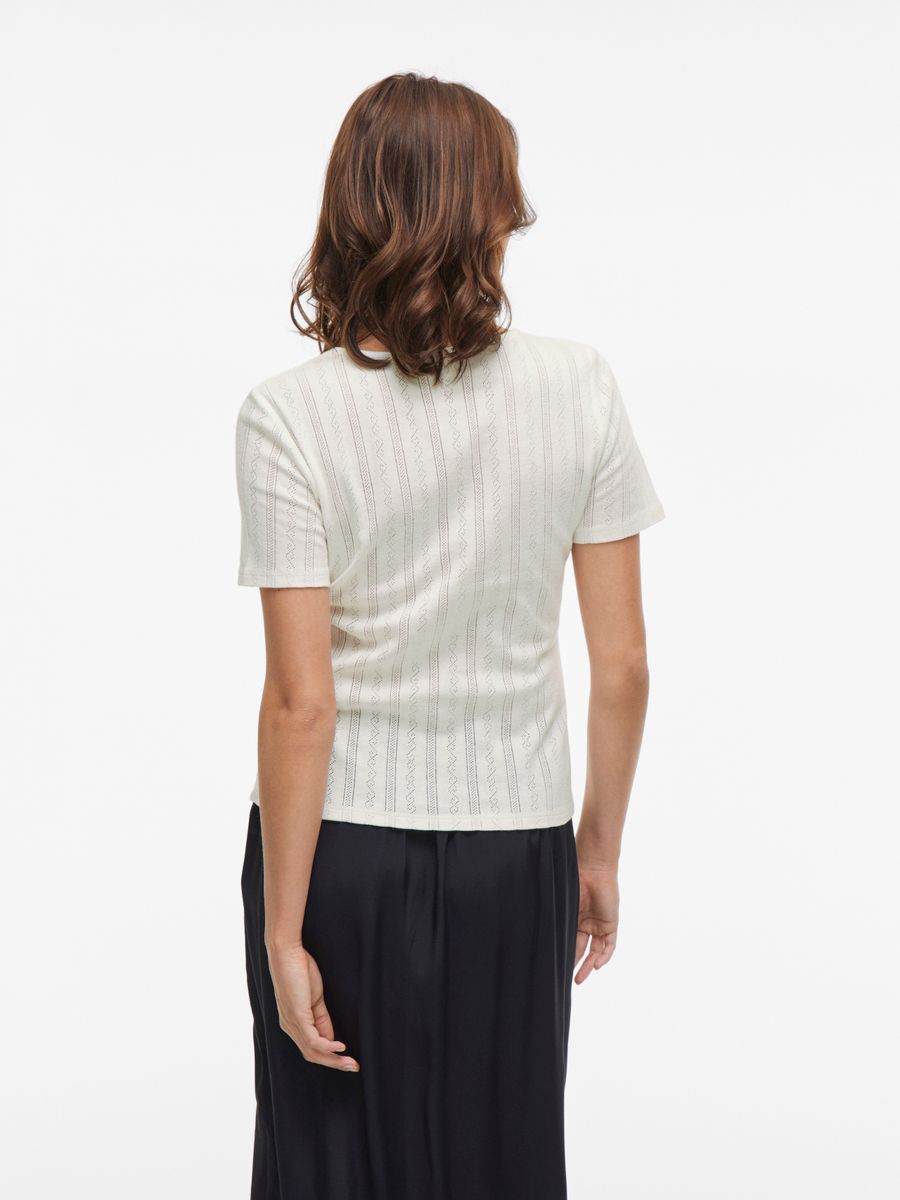 VIKASSIE S/S POINTELLE TOP - NOOS