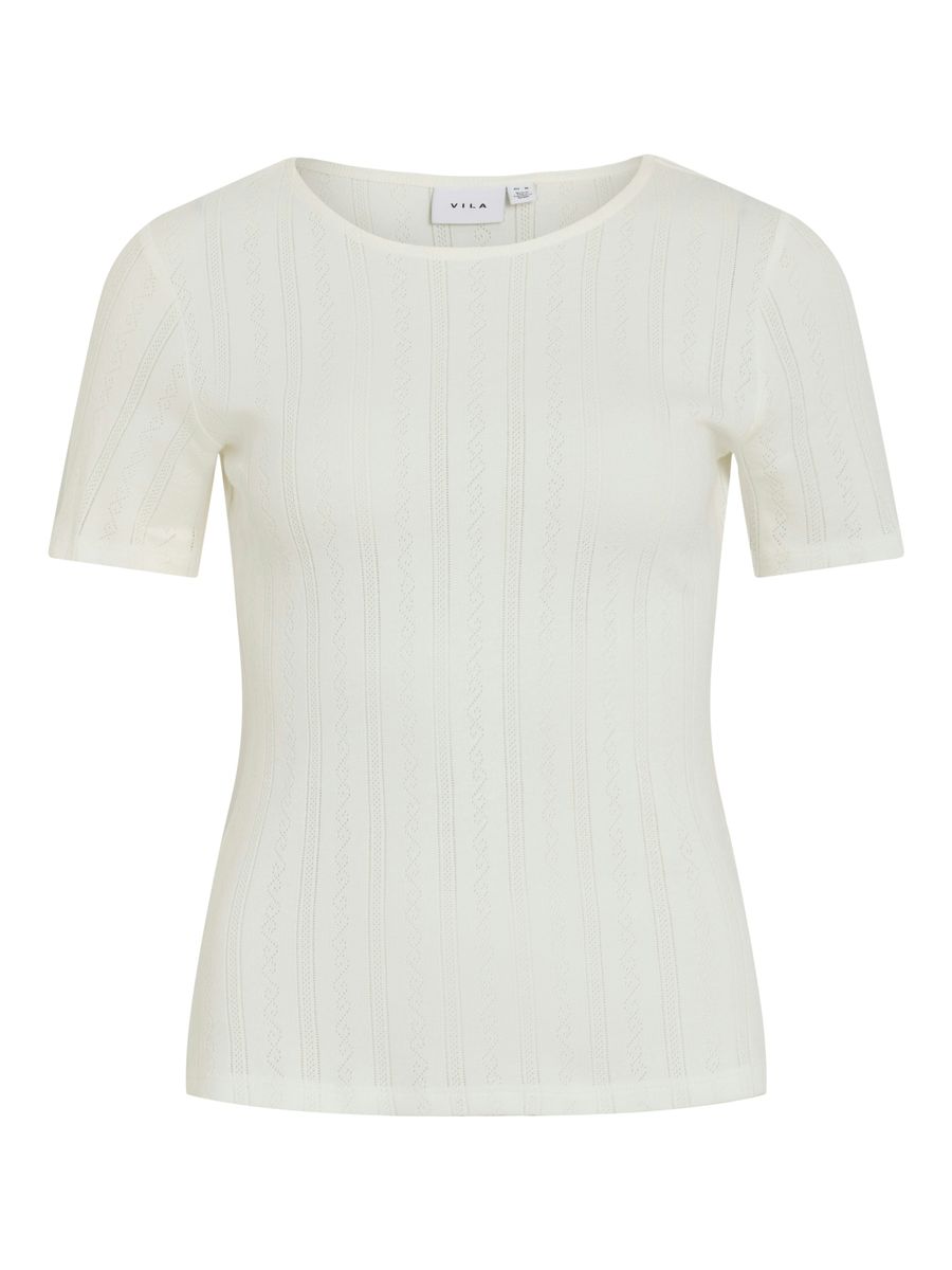 VIKASSIE S/S POINTELLE TOP - NOOS