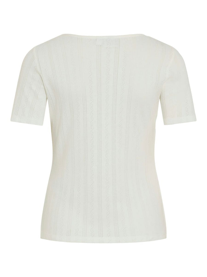 VIKASSIE S/S POINTELLE TOP - NOOS