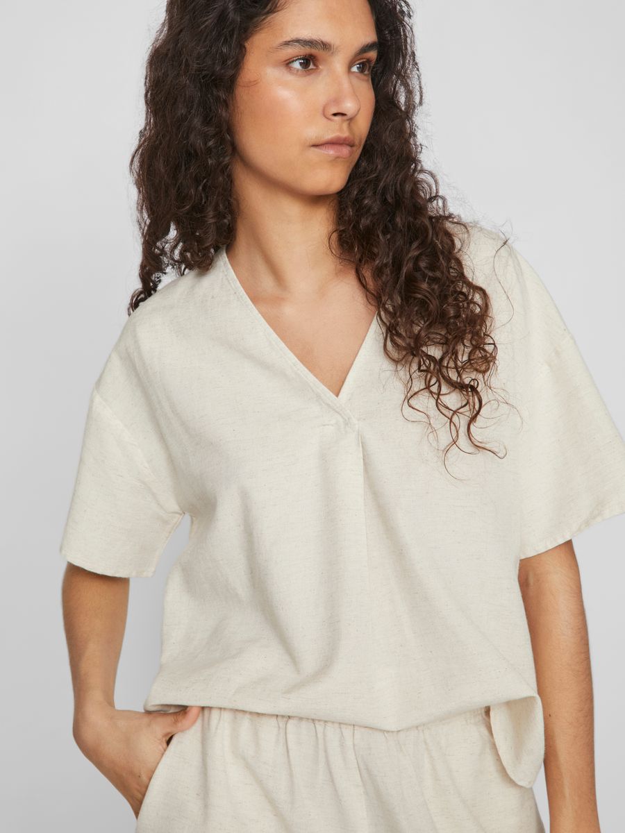 VIPRISILLA V-NECK S/S TOP/1 - NOOS