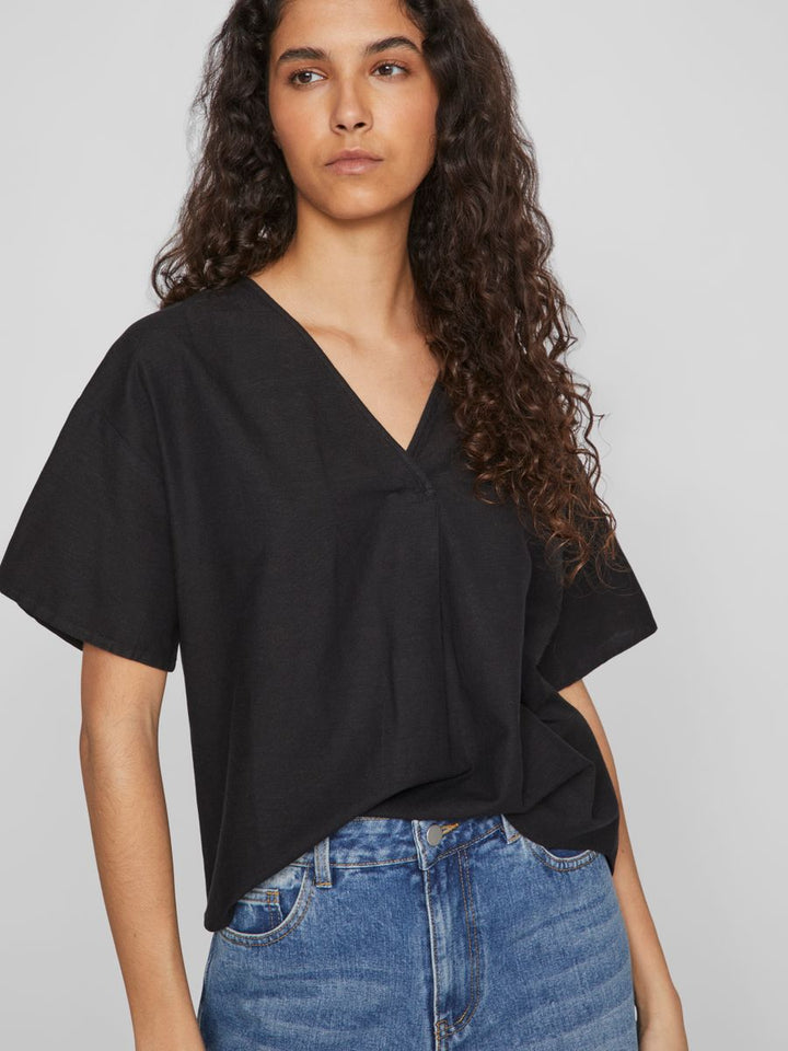 VIPRISILLA V-NECK S/S TOP/1 - NOOS