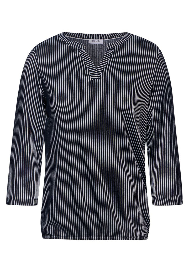 Gestreiftes Strukturshirt