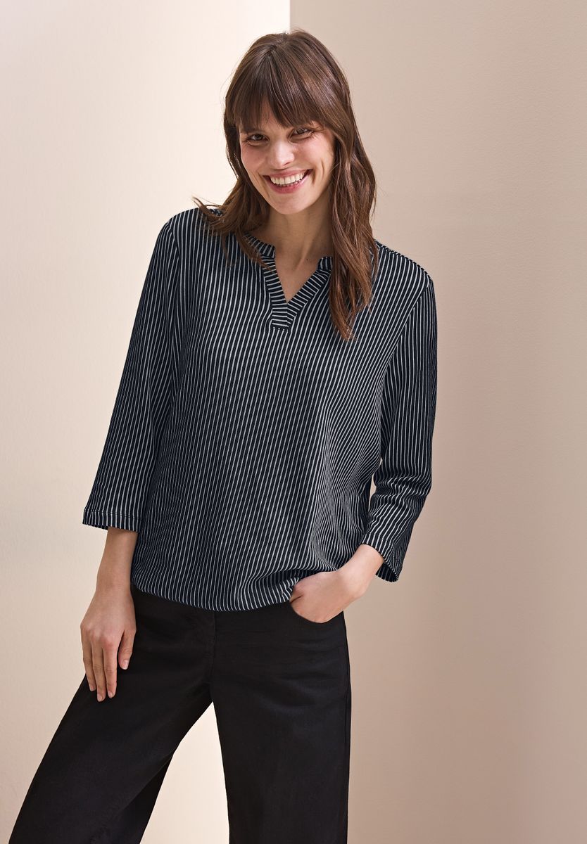 Gestreiftes Strukturshirt