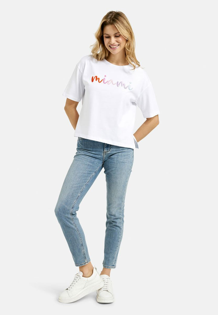 Boxy T-Shirt 3D embroidery