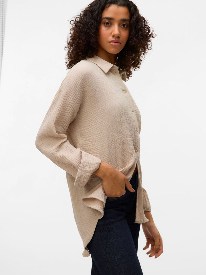 VMNATALI NIA LS LOOSE SHIRT WVN GA NOOS
