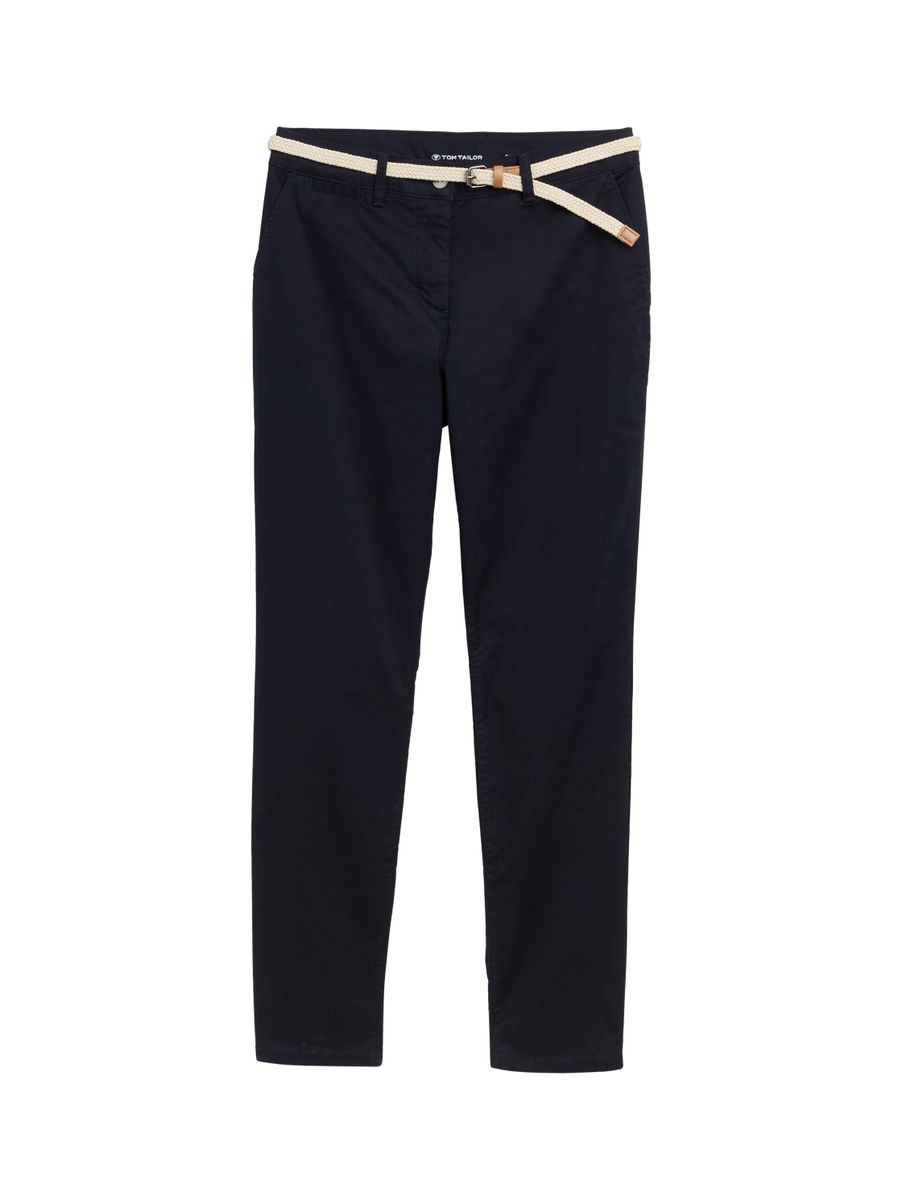 Slim Chino Hose mit Gürtel