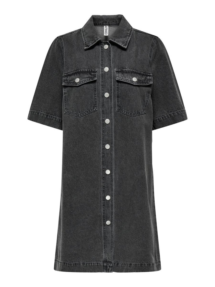 ONLBELLE S/S BUTTON DRESS DNM GUA NOOS