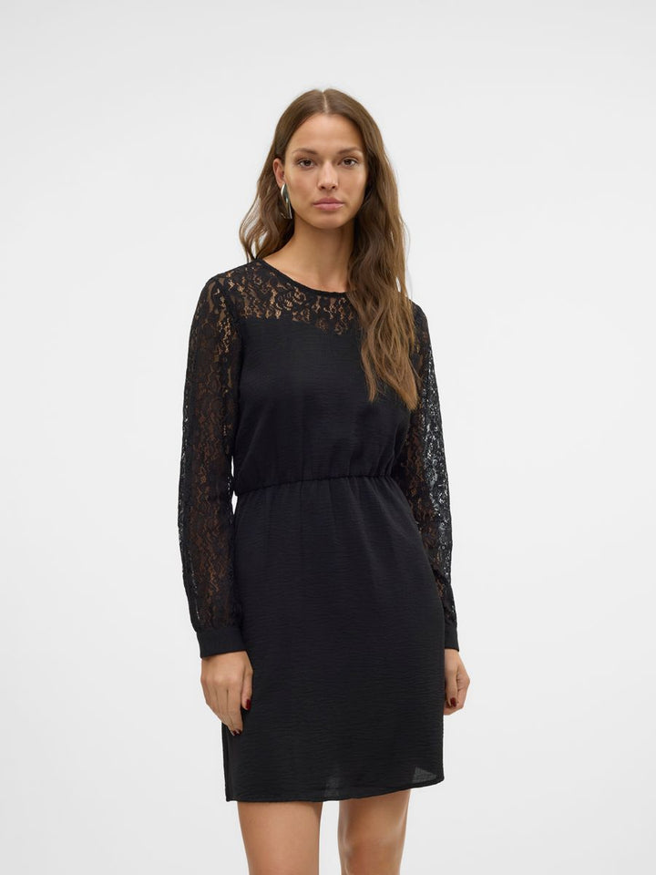 VMALVA LACE LS SHORT DRESS PA WVN GA