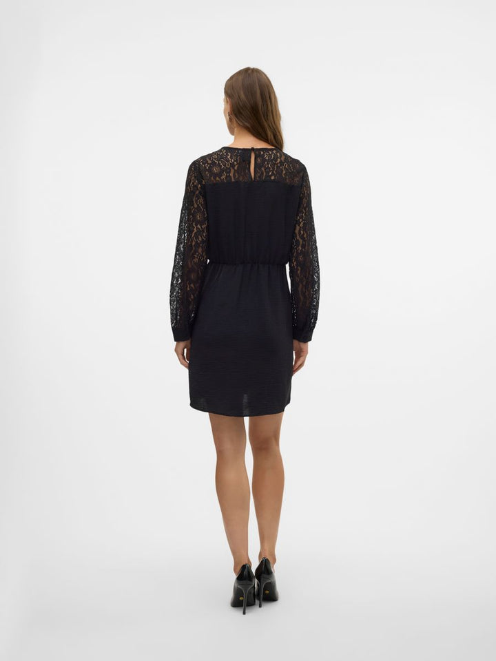 VMALVA LACE LS SHORT DRESS PA WVN GA