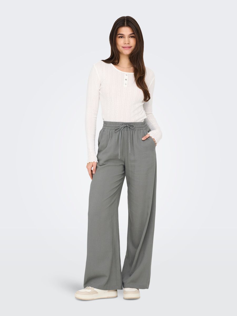 JDYSAY HW LINEN WIDE PANT WVN NOOS