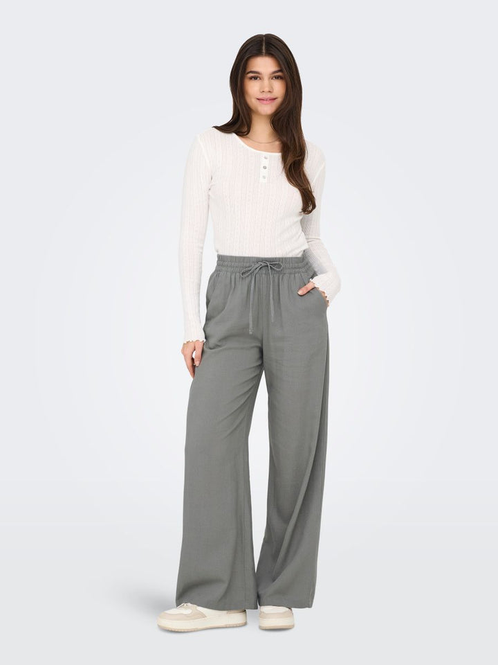 JDYSAY HW LINEN WIDE PANT WVN NOOS