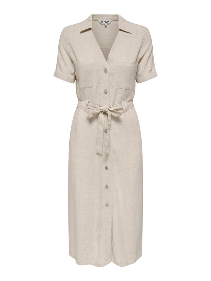 ONLSIESTA SS LIN BL SHIRT DRESS PNT NOOS