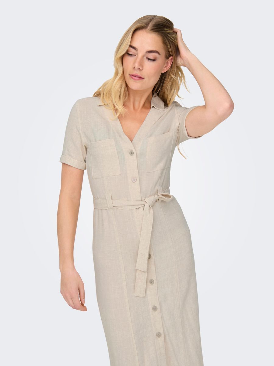 ONLSIESTA SS LIN BL SHIRT DRESS PNT NOOS