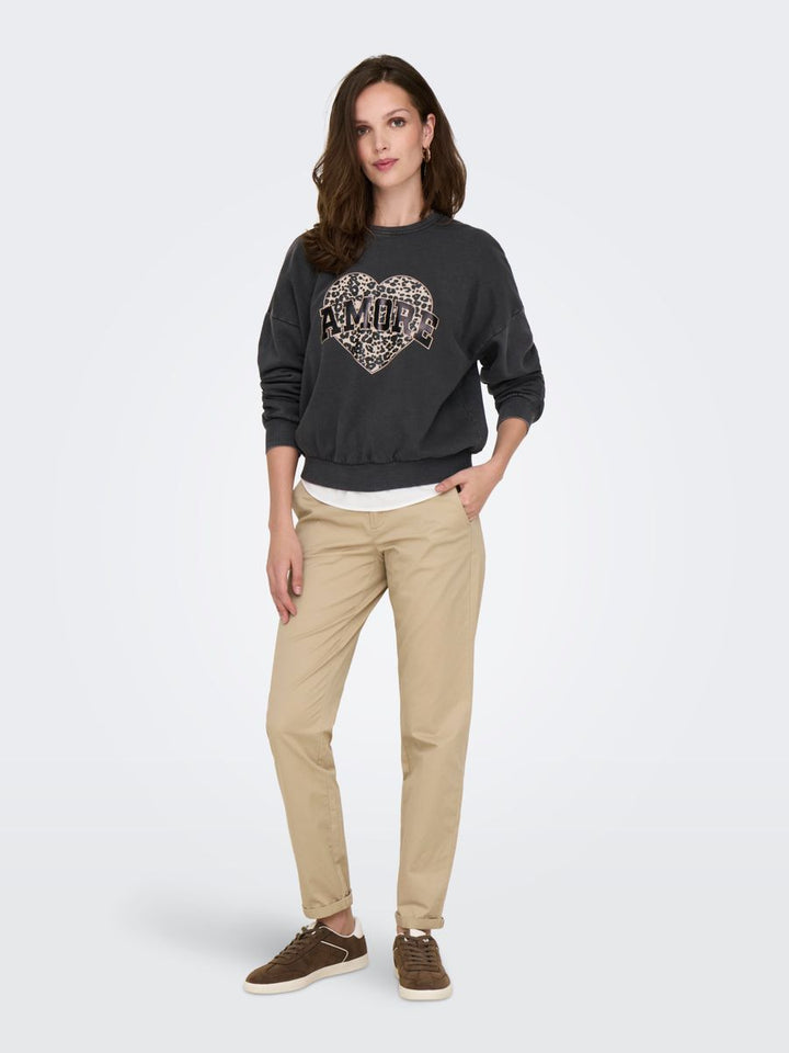 ONLLAUREN LIFE L/S ANIMAL O-NECK CC SWT