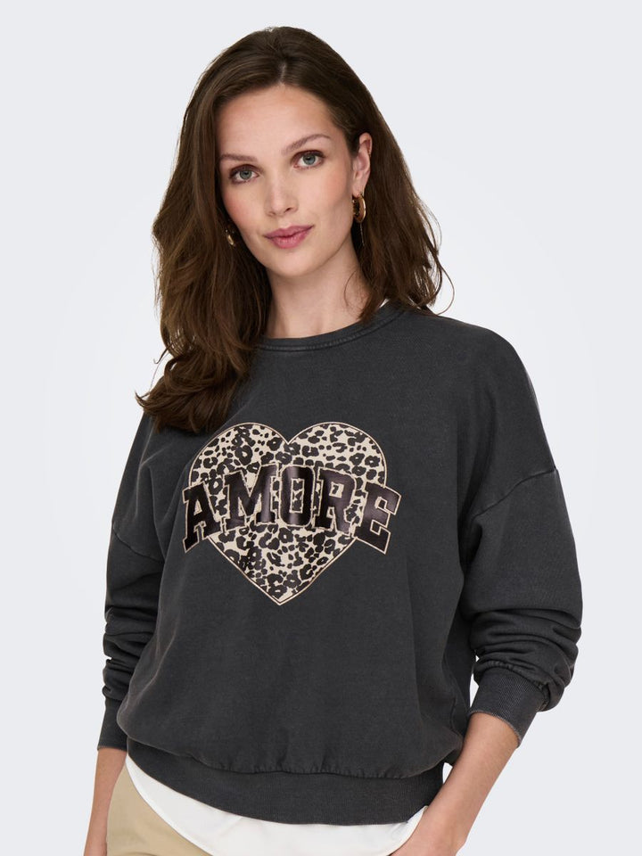 ONLLAUREN LIFE L/S ANIMAL O-NECK CC SWT