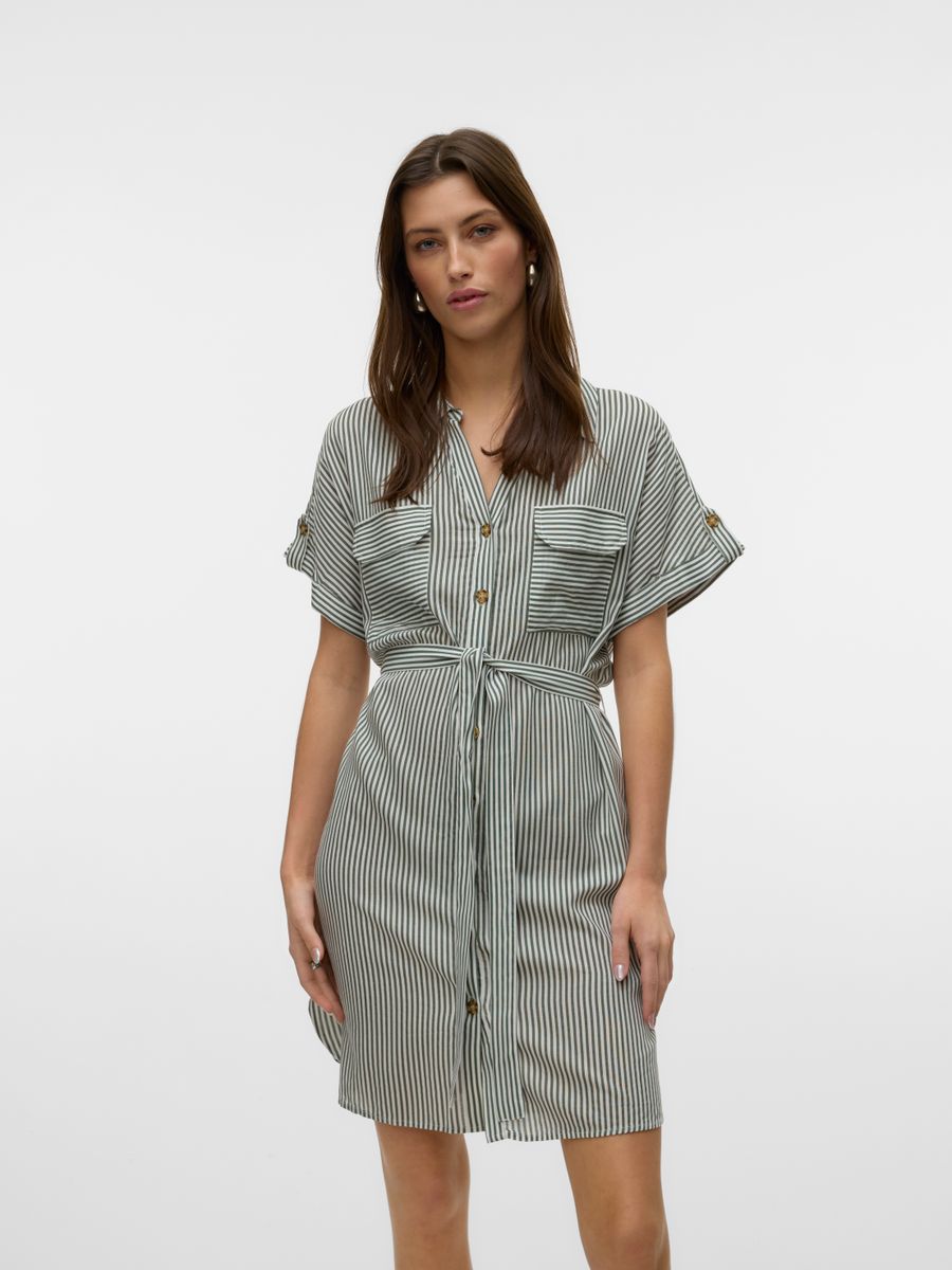 VMBUMPY SS SHORT SHIRT DRESS WVN GA NOOS