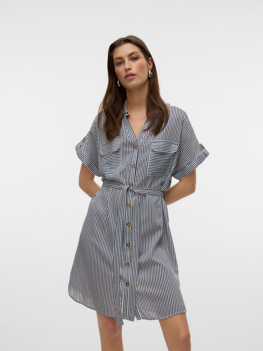 VMBUMPY SS SHORT SHIRT DRESS WVN GA NOOS