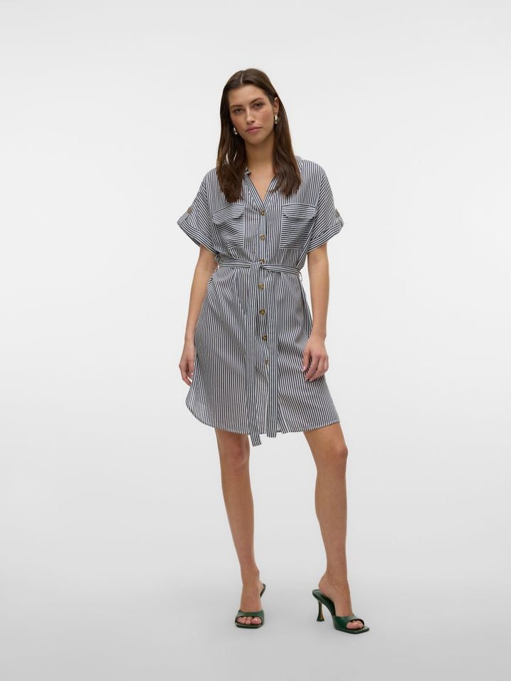 VMBUMPY SS SHORT SHIRT DRESS WVN GA NOOS
