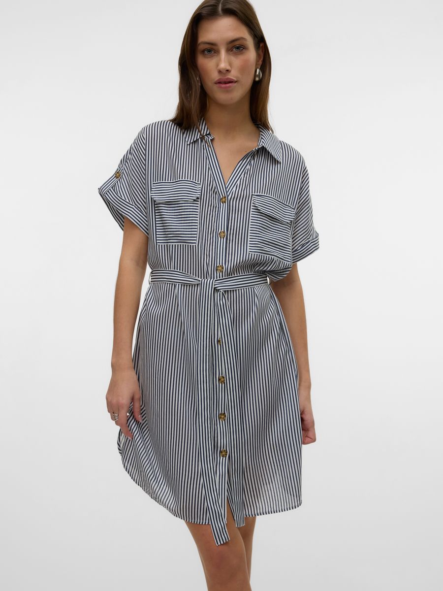 VMBUMPY SS SHORT SHIRT DRESS WVN GA NOOS
