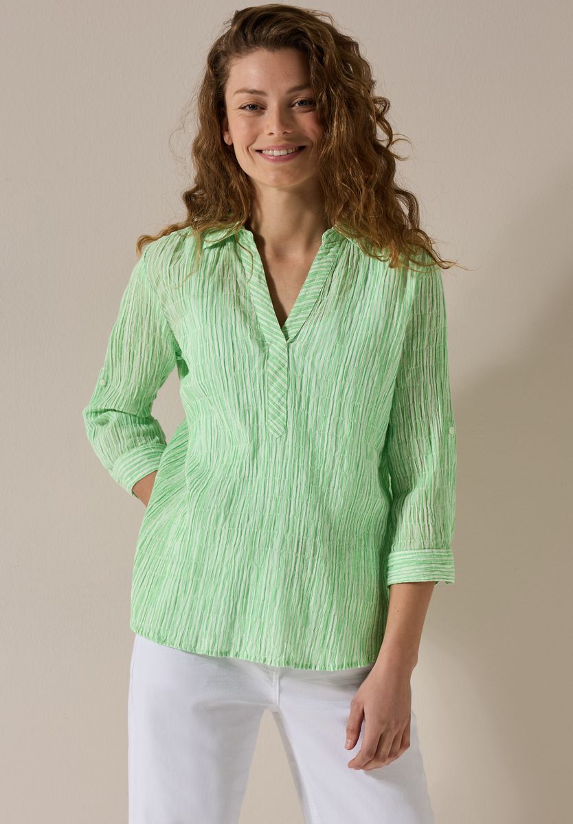 Gestreifte Seersucker Bluse