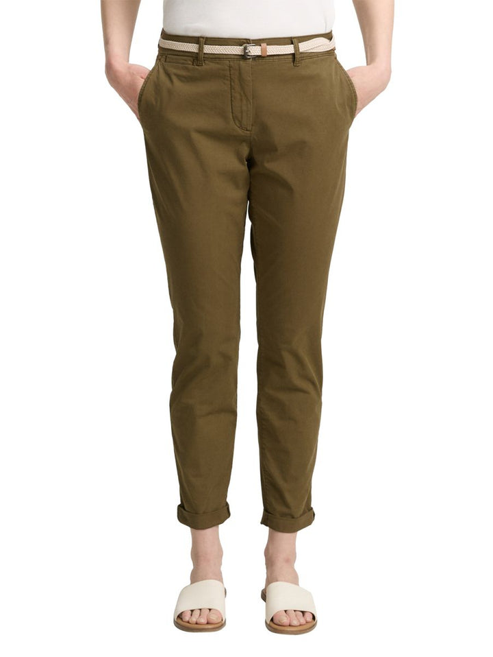 Slim Chino Hose mit Gürtel