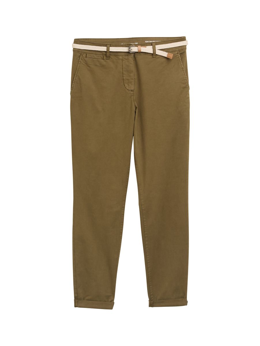 Slim Chino Hose mit Gürtel