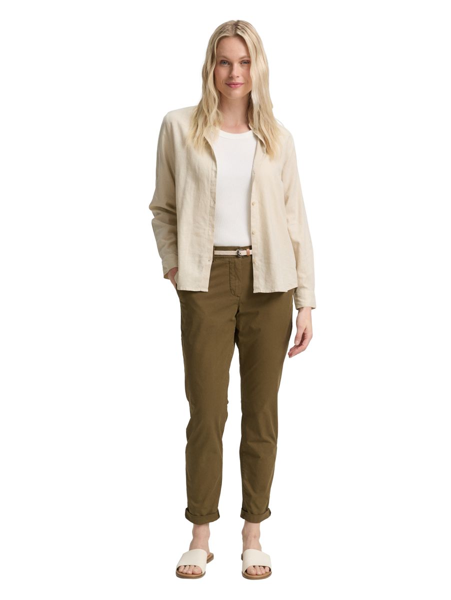 Slim Chino Hose mit Gürtel