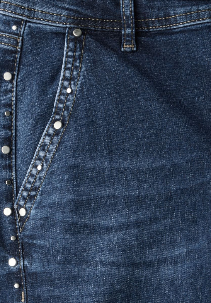 Wide Leg Jeans mit Nieten