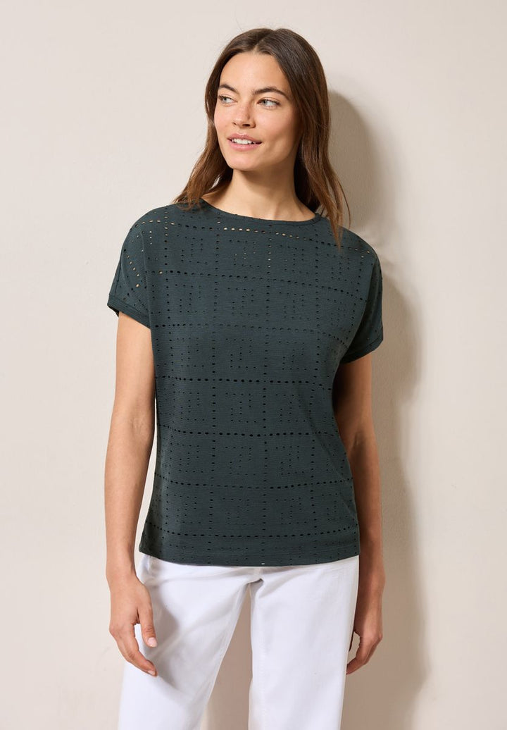 T-Shirt mit Lochmuster