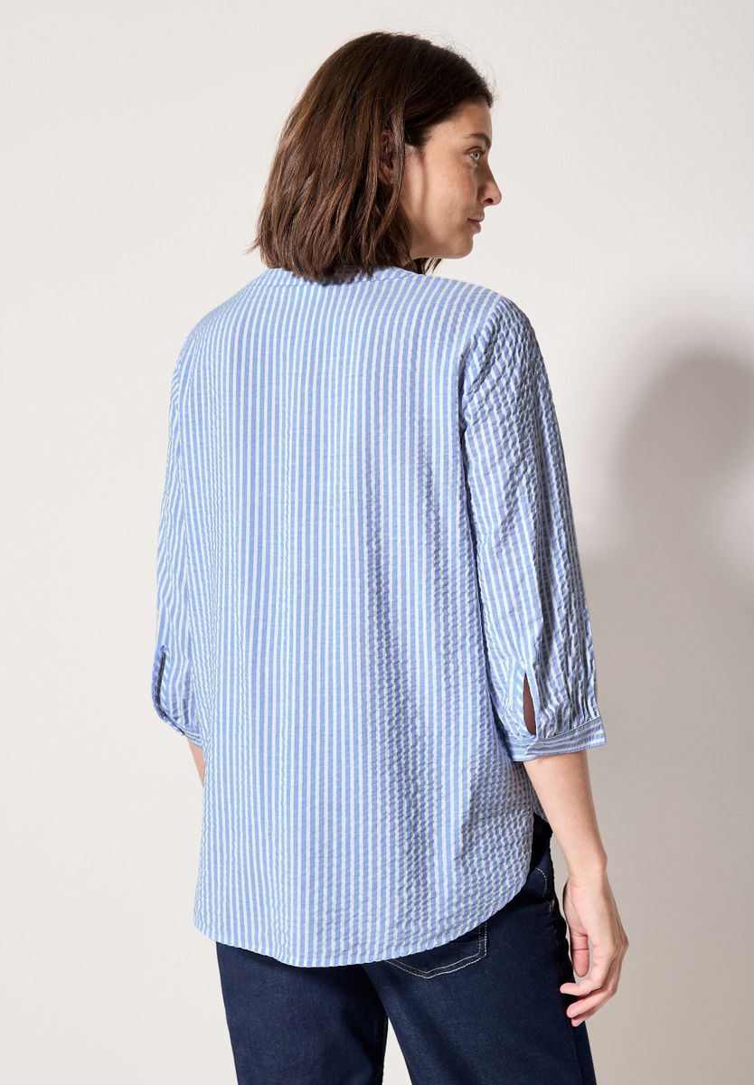 Gestreifte Seersucker Bluse
